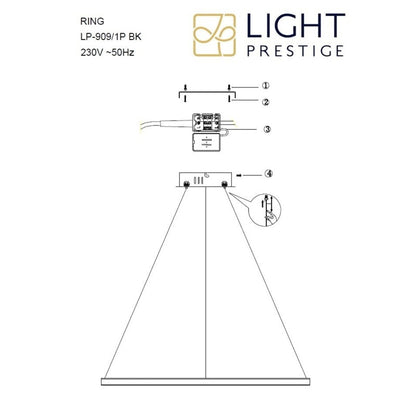Šviestuvas lubų Light Prestige Ring, 35 W, LED, 3 - 6K