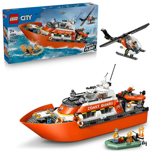 Klocki konstrukcyjne LEGO® City Łódź ratunkowa 60504, 742 szt.