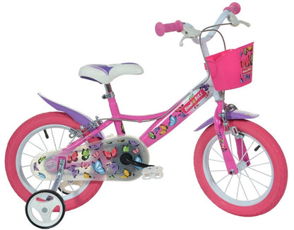 Vaikiškas dviratis Bimbo Bike Butterfly, rožinis, 14"
