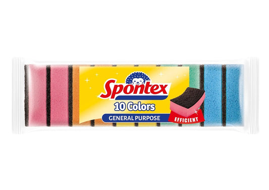 Gąbki do szorowania Spontex 10 Colors, różne kolory, 10 szt.