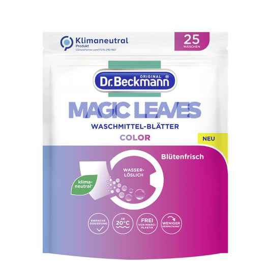 Dr. Beckmann Magic Leaves Color Laundry Detergent Sheets, 25 pcs.