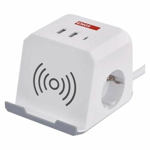 Buitinis ilgintuvas EMOS, 2vt., 2xUSB A+USB C, 2 m