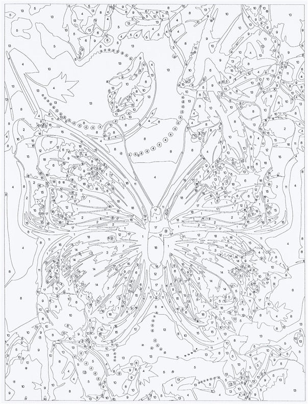 Tapymas pagal skaičius Butterfly 80909