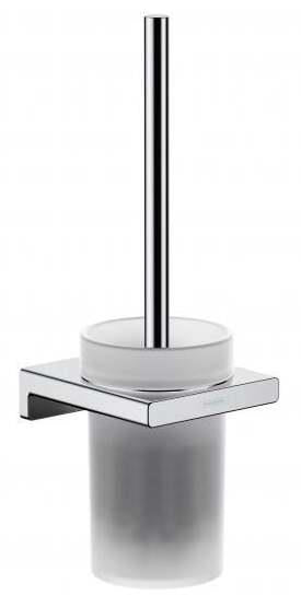Tualeto šepetys Hansgrohe AddStoris, balta/chromo