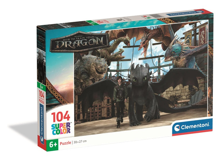 Puzzle Clementoni Super Color Dragon 25079, 38x 27, 104 pcs