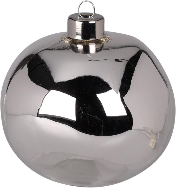Christmas tree ornament, silver, 10 cm, glass