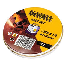 Pjovimo diskai Dewalt DT3507-QZ, 125x1x22.23mm, 10 vnt.
