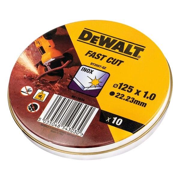 Pjovimo diskai Dewalt DT3507-QZ, 125x1x22.23mm, 10 vnt.