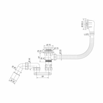 SIFONAS VONIAI 2455 CLICK-CLAC MAT JUOD