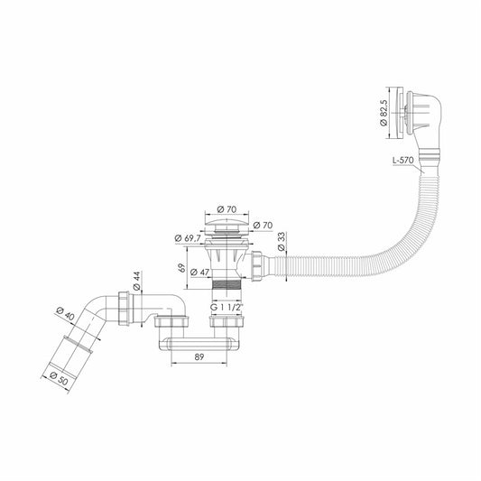 SIFONAS VONIAI 2455 CLICK-CLAC MAT JUOD