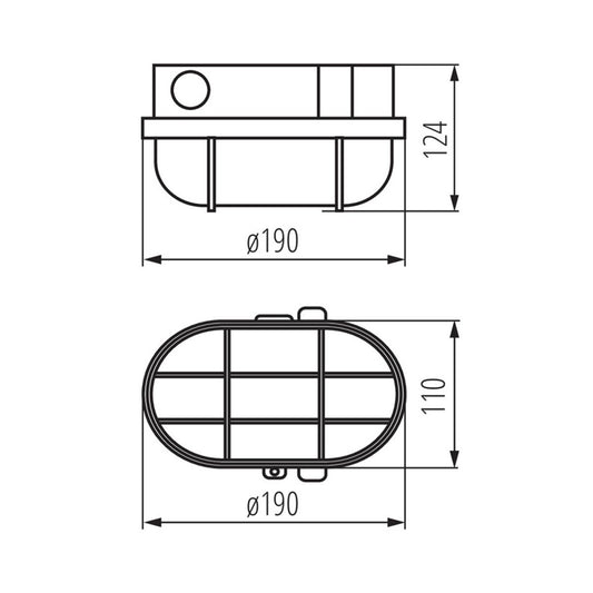 Kanlux HERMI 70524 light fixture, 100W, E27, IP54, white