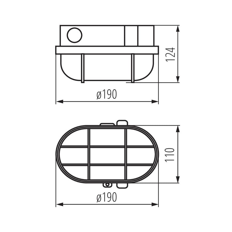 Kanlux HERMI 70524 light fixture, 100W, E27, IP54, white