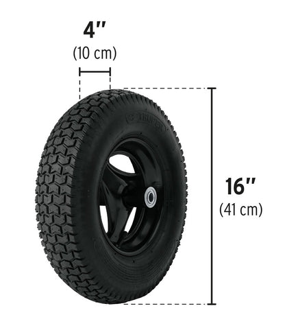 Vienaratis karutis Truper 11777, plienas, juoda, 120 l