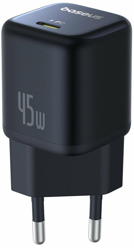 Telefono įkroviklis Baseus PicoGo GaN, USB Type-C, juoda 45W