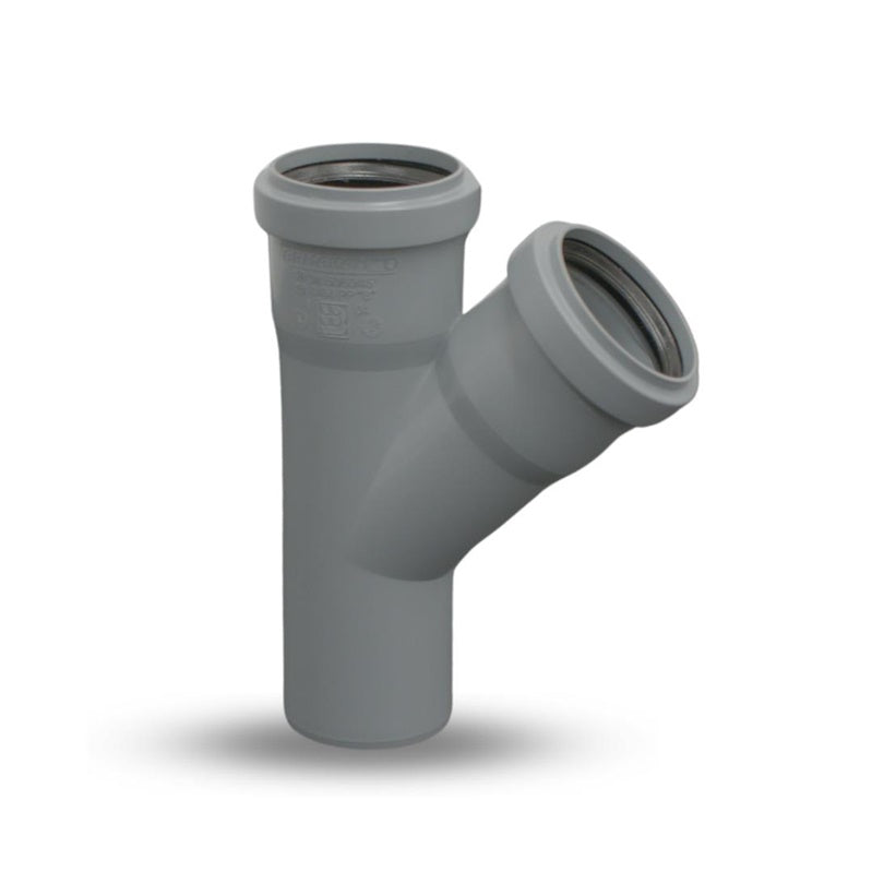 Internal sewage tee, Ø 50 / 50 mm, 45°