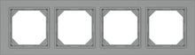 Four-gang frame VILMA QR1000, grey