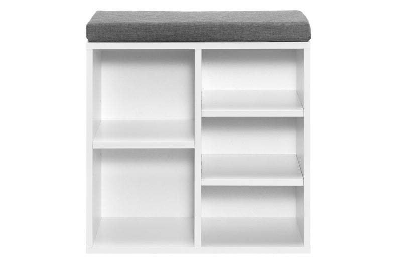 BENCH WITH STORAGE, WHITE, 90X30X45 CM, 4LIVING