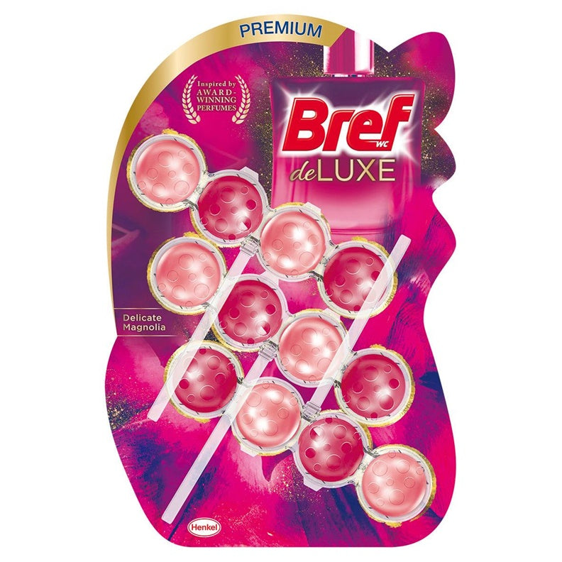 Toilet cleaner - air freshener Bref Delux magnolia 3x50g