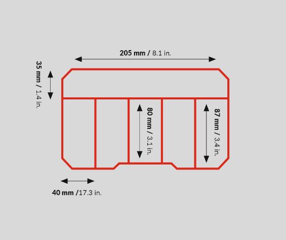 Walizka na drobiazgi Qbrick 220 × 145 × 47 mm