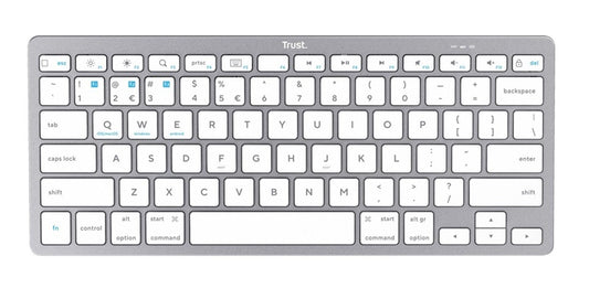 Trust BASICS 24651 US wireless keyboard, white/silver