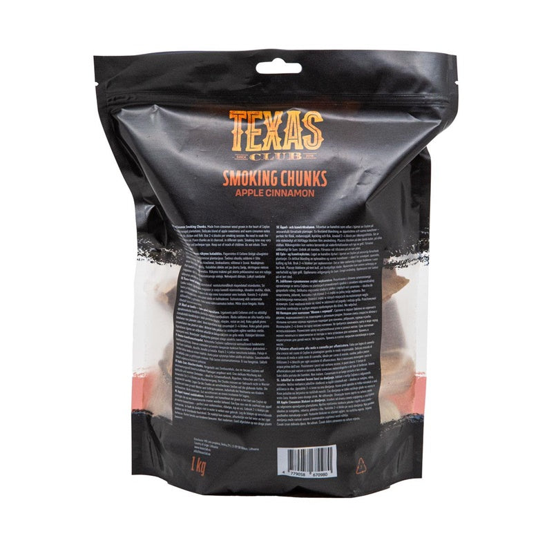 Texas Club smoking chunks, cinnamon wood, 1 kg
