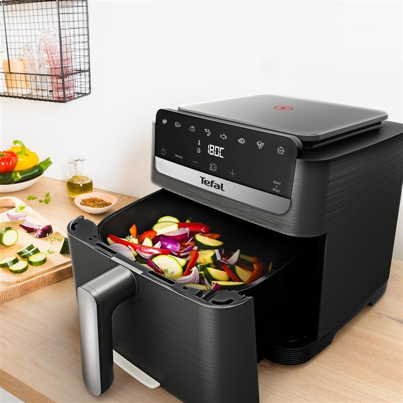 Karšto oro gruzdintuvė Tefal EY866HE1, juoda sp., 7.5 l