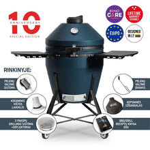 Grill Kamado Bono GRANDE EVO 25, niebieski, 80 cm
