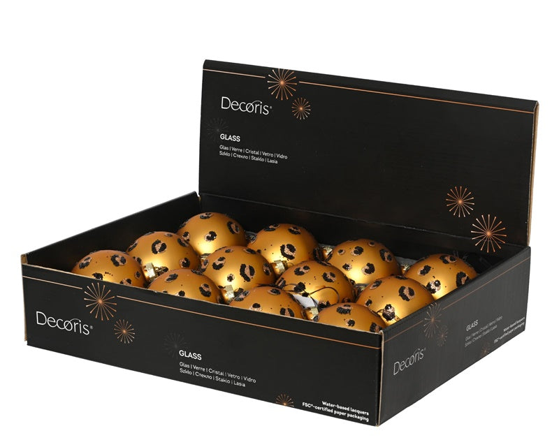 Eglutės žaisliukas Decoris Leopard, rudas, stiklas