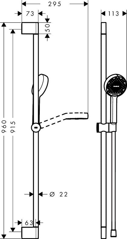 SHOWER SET ACTIVERA SELECT S HG 2 FUNCTIONS CHROME