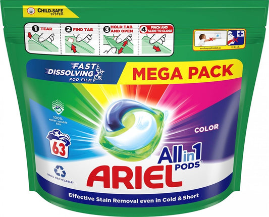 Kapsułki do prania Ariel Colour, 63 szt.