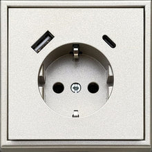 Gniazdo i ładowarka USB A+C LIREGUS MODERN, szampan