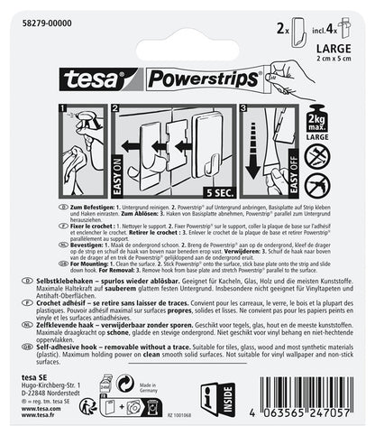 Clothes hook Tesa tesa 58279, black