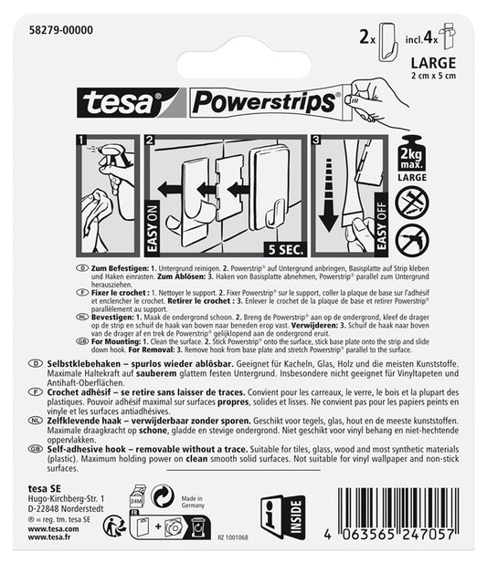 Clothes hook Tesa tesa 58279, black