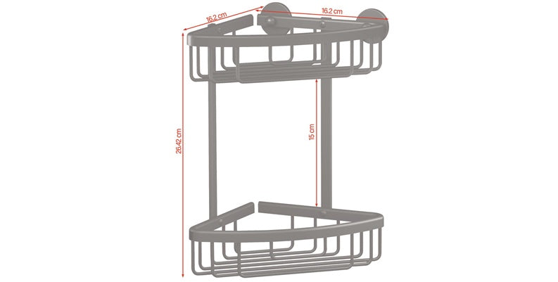 SHELF CORNER SHOWER TESA ALUXX40507 BLACK