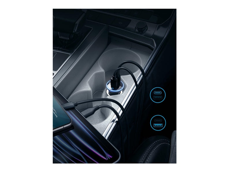 Automobilinis įkroviklis Anker USB Type C/Type A 30W