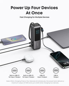 Anker A1695H11 Portable Charger, 25000 mAh, 100W, grey