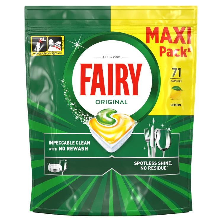 Indaplovių kapsulės Fairy All in One Lemon, 71 vnt.
