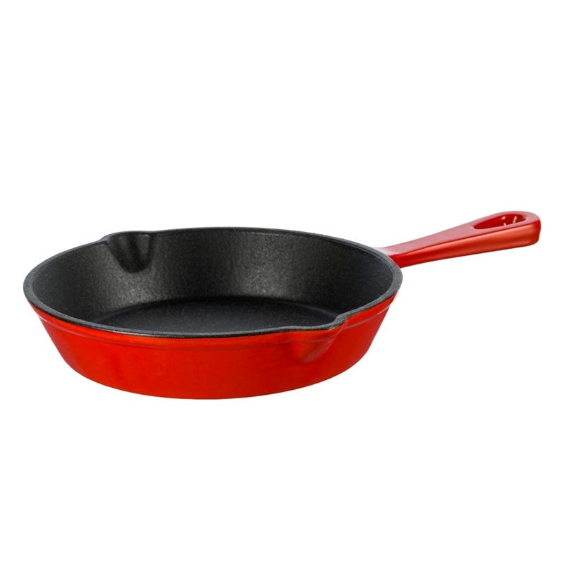 Patelnia żeliwna GRAND FEU FRYP25R, Ø25 cm, czerwona
