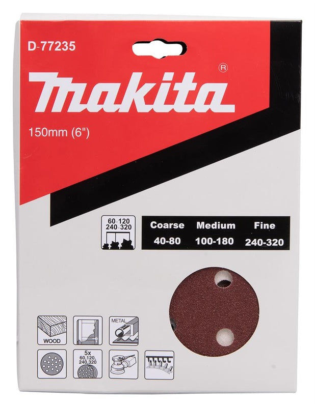 Zestaw krążków ściernych Makita 150mm 20szt.