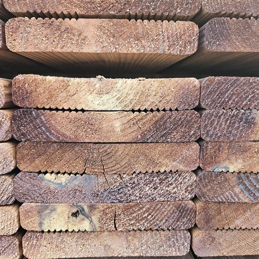 Deska tarasowa, 21x120x3000 mm, impregnowana, brązowa