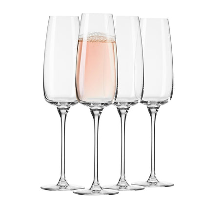 Champagne glass set Modern, glass, 0.250 l, 4 pcs.