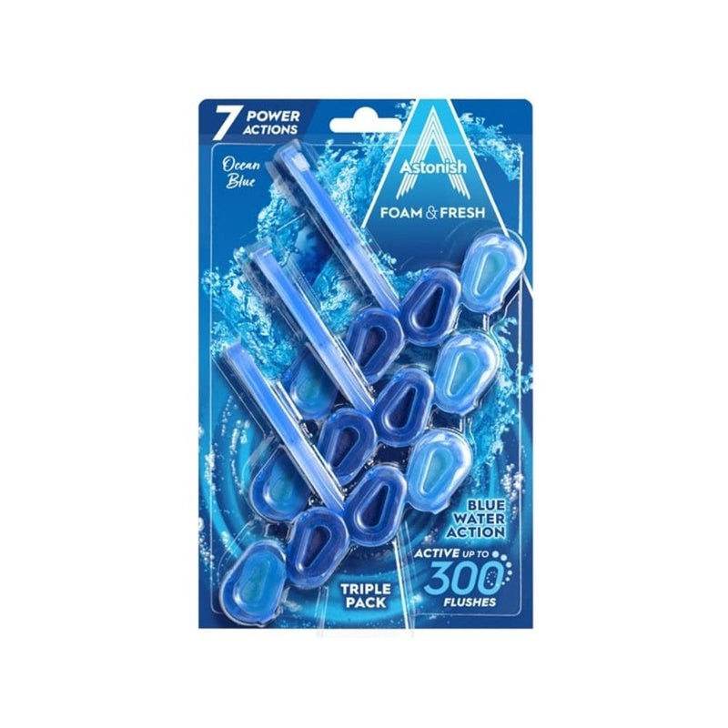 Unitazo valiklis Astonish FOAM & FRESH, 3 vnt.
