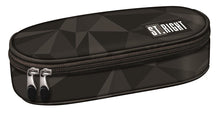 Pencil case without accessories GEOMETRIC GREY, 23x12cm, black/grey