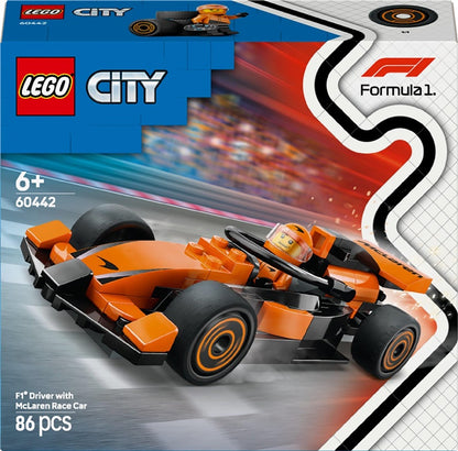LEGO® City F1® Driver with McLaren Race Car 60442, 86 vnt.