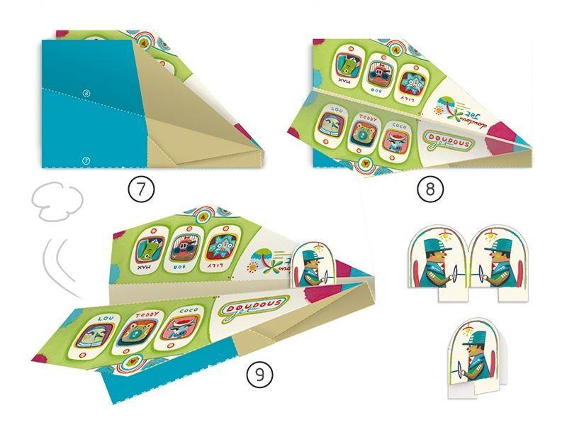Popierinių figūrų gaminimo rinkinys Djeco Origami planes