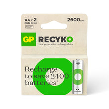Аккумуляторы GP RECYKO AA, 2600 мАч, 2 шт.