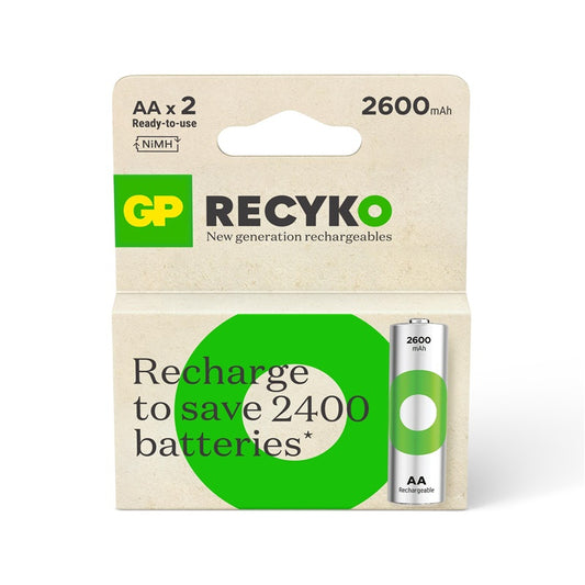 Akumulatory GP RECYKO AA, 2600 mAh, 2 szt.