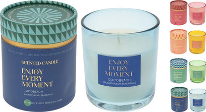 SCENTED CANDLE IN A GLASS JAR 4 DIFF. FRAG.