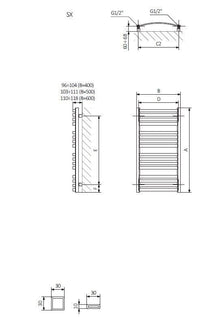 Electric towel warmer Terma D01, black