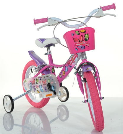 Vaikiškas dviratis Bimbo Bike Butterfly, rožinis, 14"